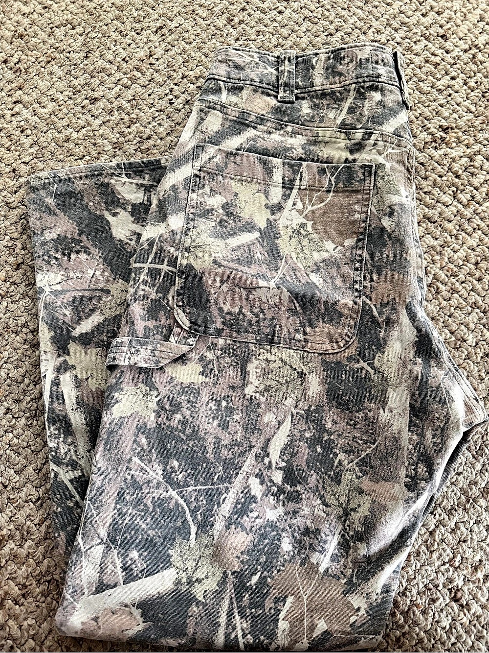 MENS Abercrombie Forest Camo Baggy Carpenter Pants